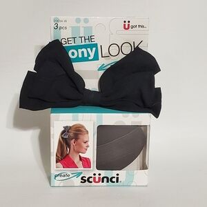 NIB Scunci Pouf Your Pony Ponytail Volumizer from the 2010s Bow Clip